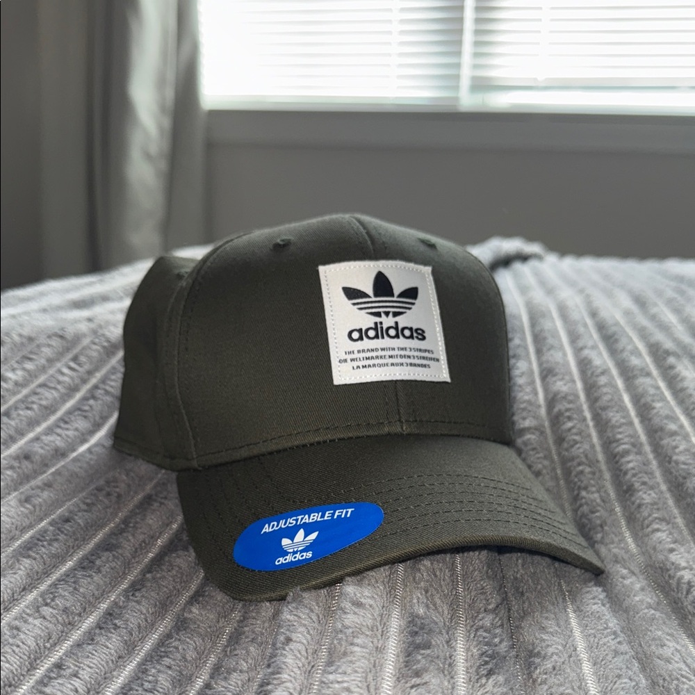 Adidas Olive Green Cap with Trefoil Logo